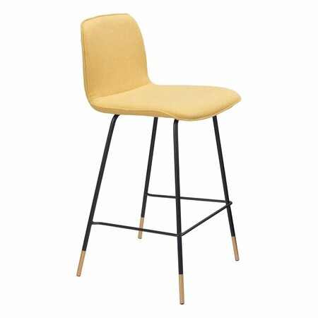 HOMEROOTS 37.4 x 18.1 x 19.1 in. Var Counter Chair, Yellow 396534